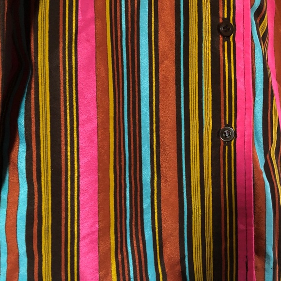 Striped Multicolor Blouse with Bow Tie - Picture 5 of 5